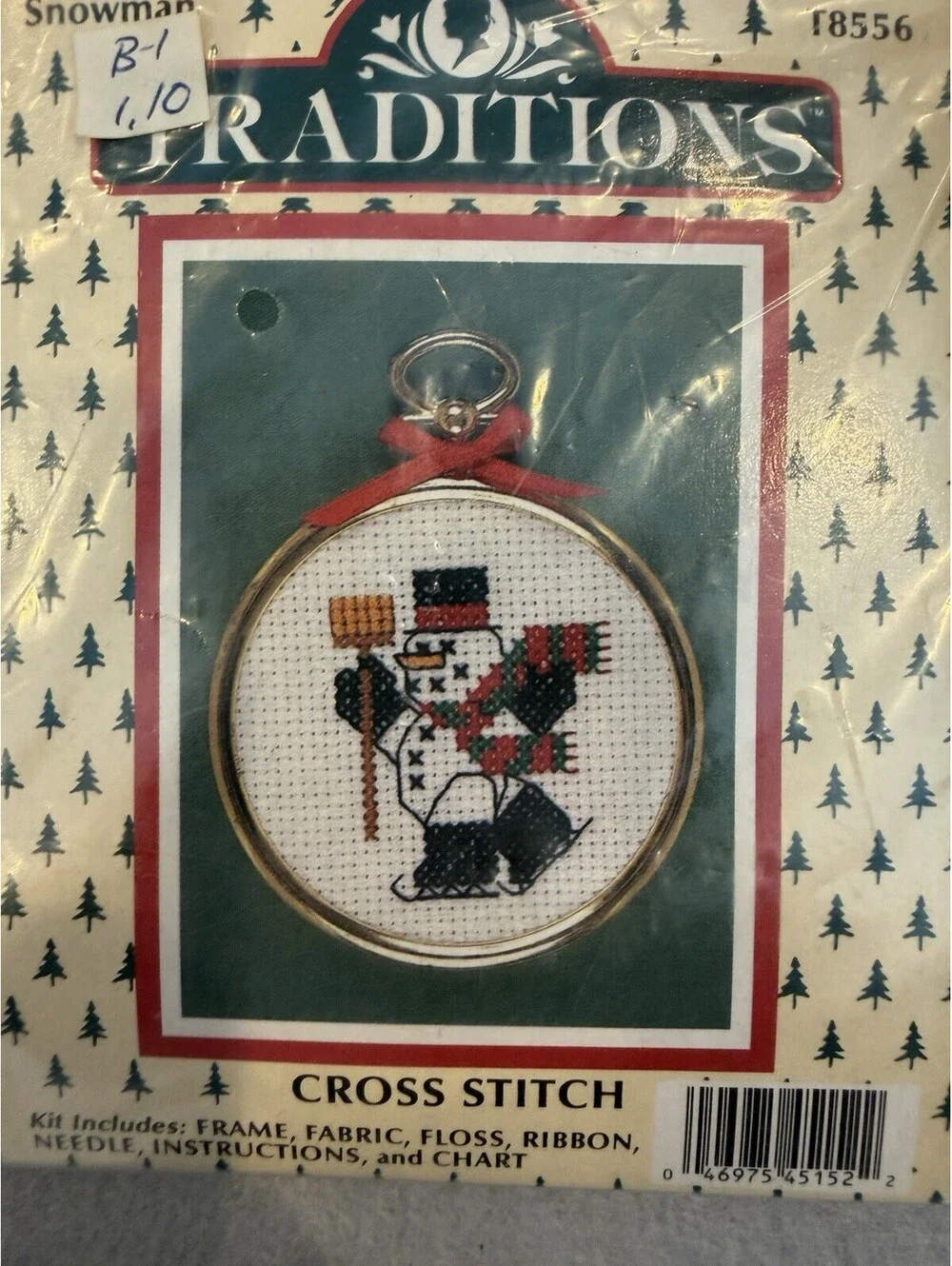 Vtg Traditions Cross Stitch Christmas Mini Picture Frame Kits Set Of 3 New